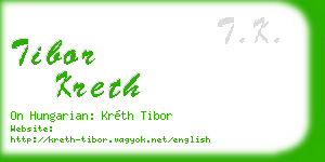 tibor kreth business card